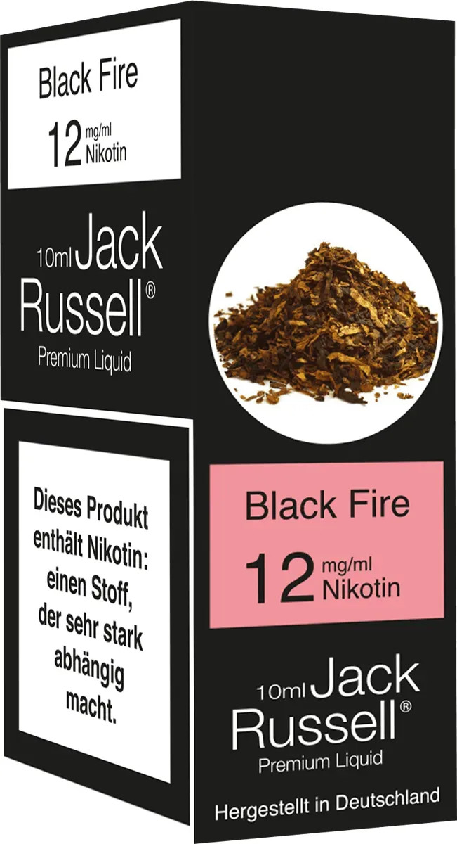 Jack Russell Liquid Black Fire 12 mg Verpackung