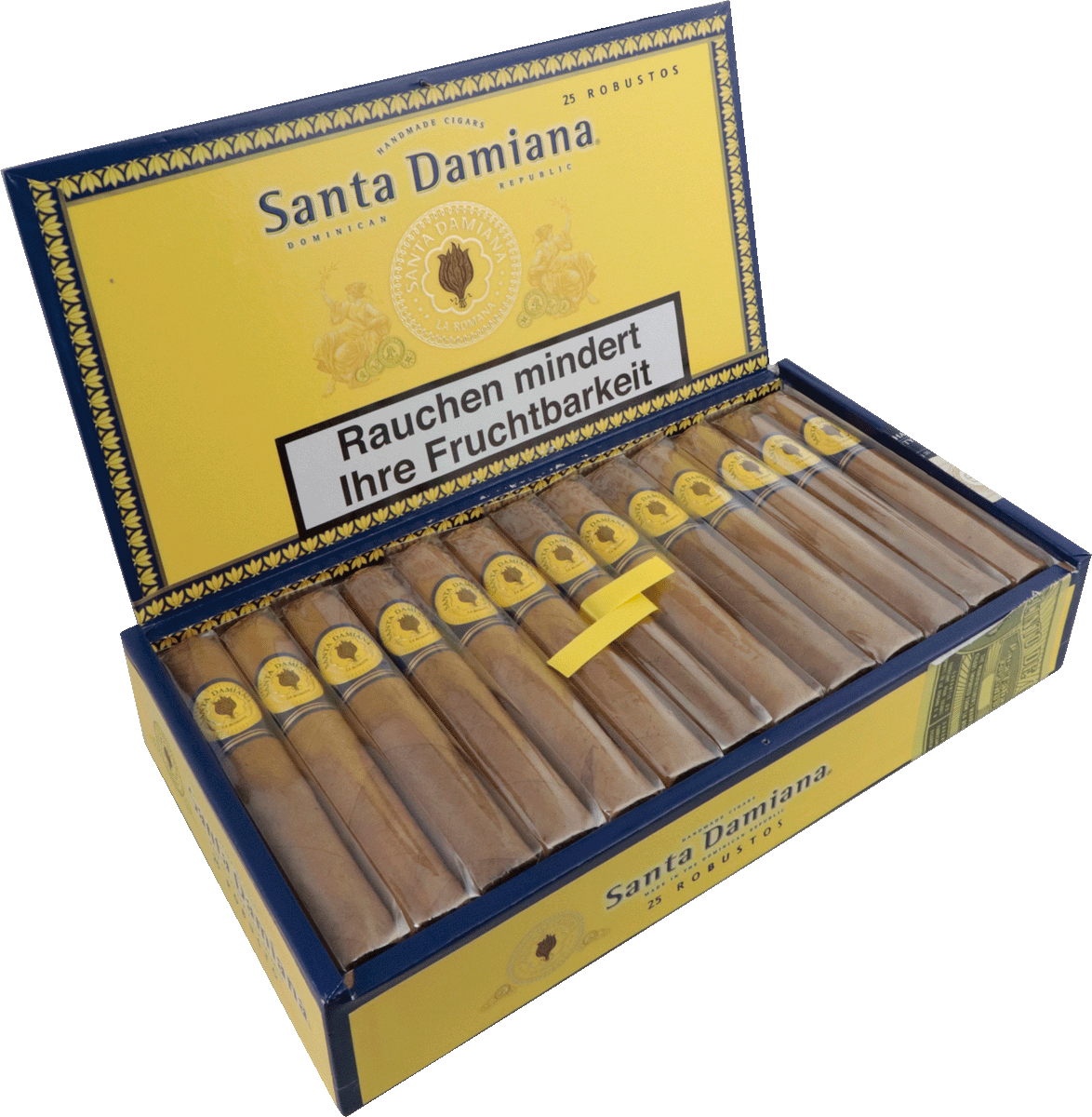 Santa Damiana Classic Robusto - Kiste seitlich geöffnet