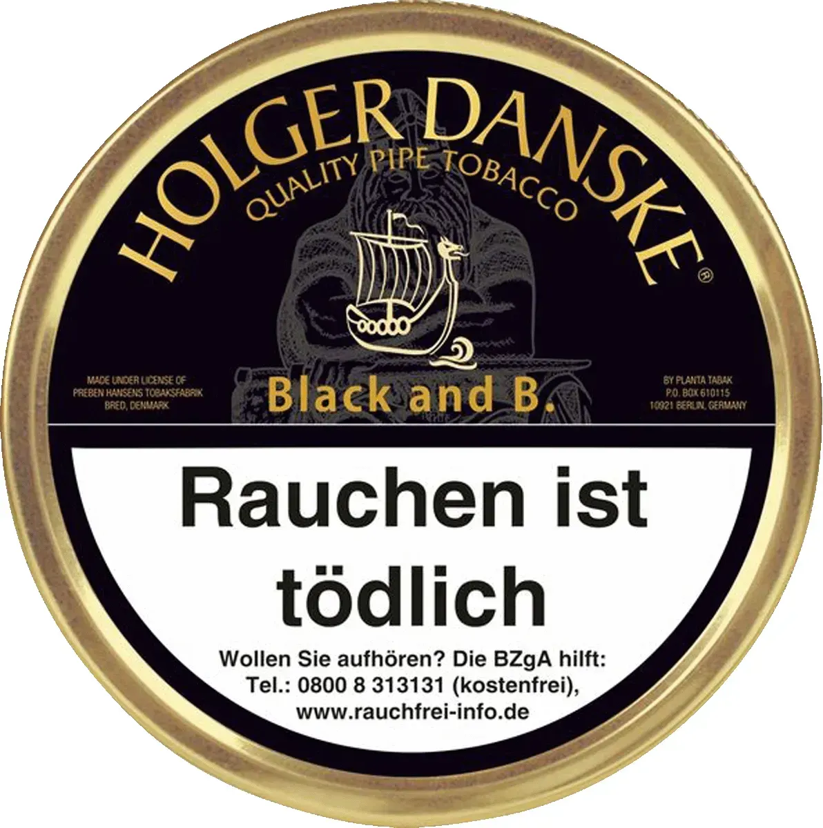 Holger Danske Black and B Dose Vorderseite