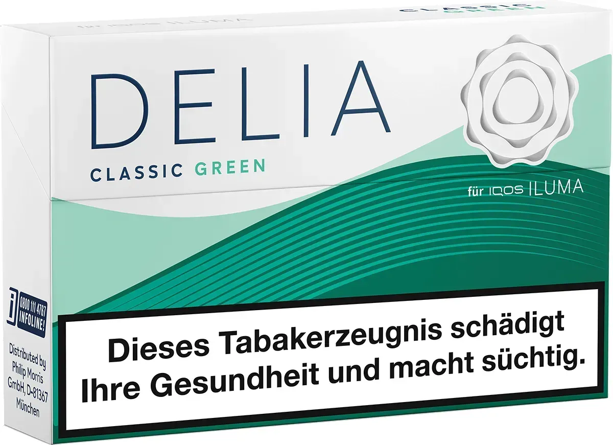 IQOS Delia Green Vorderseite von links