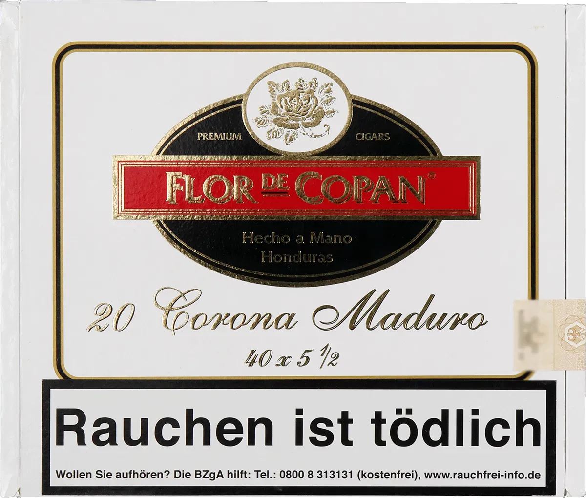 Flor de Copan Corona Maduro Kiste oben