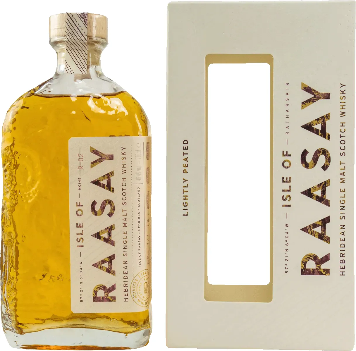 Isle of Raasay Umverpackung und Flasche Vorderseite