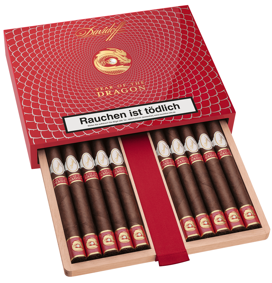 Davidoff Year of the Dragon 2024 - Kiste seitlich geöffnet