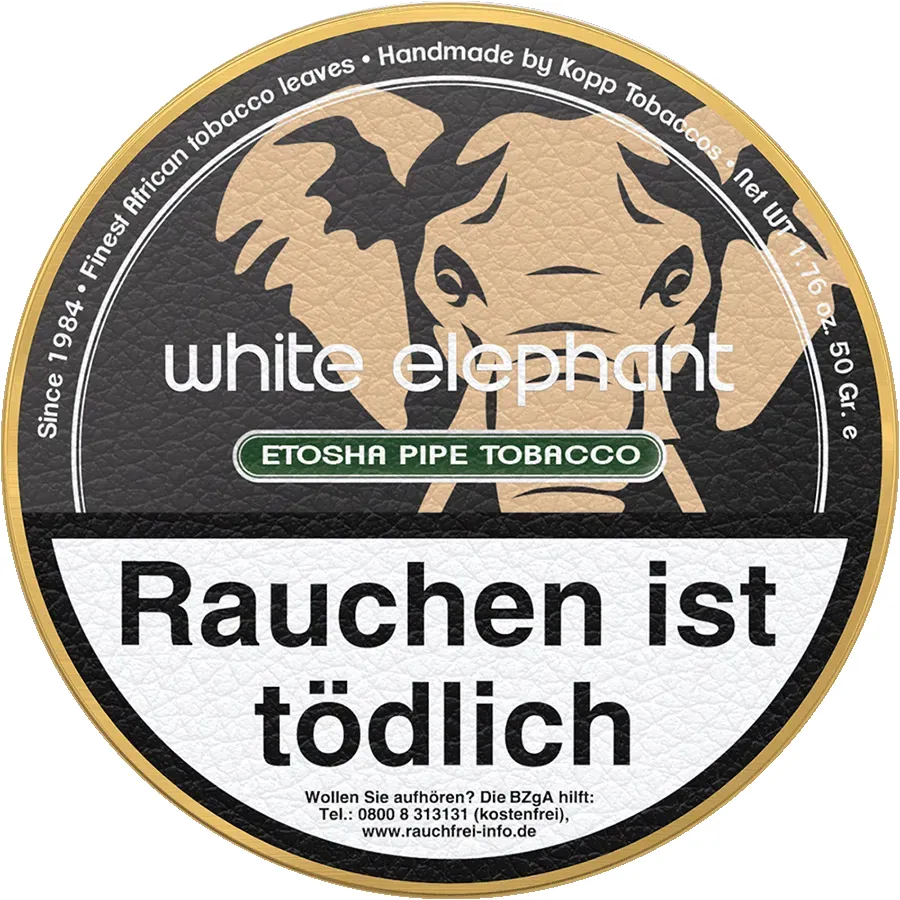 White Elephant Etosha Dose Deckel von oben