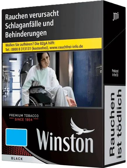 Winston Black Schachtel Vorderseite