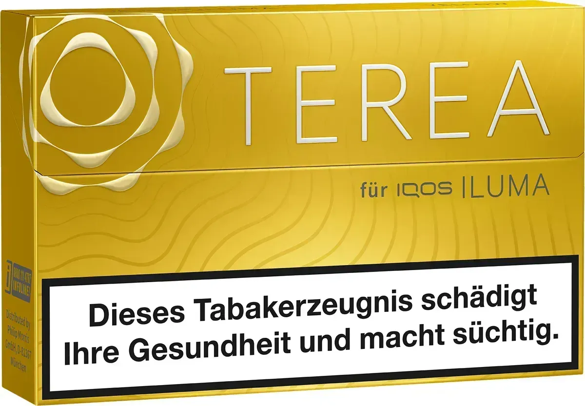 IQOS Terea Yellow Vorderseite von links