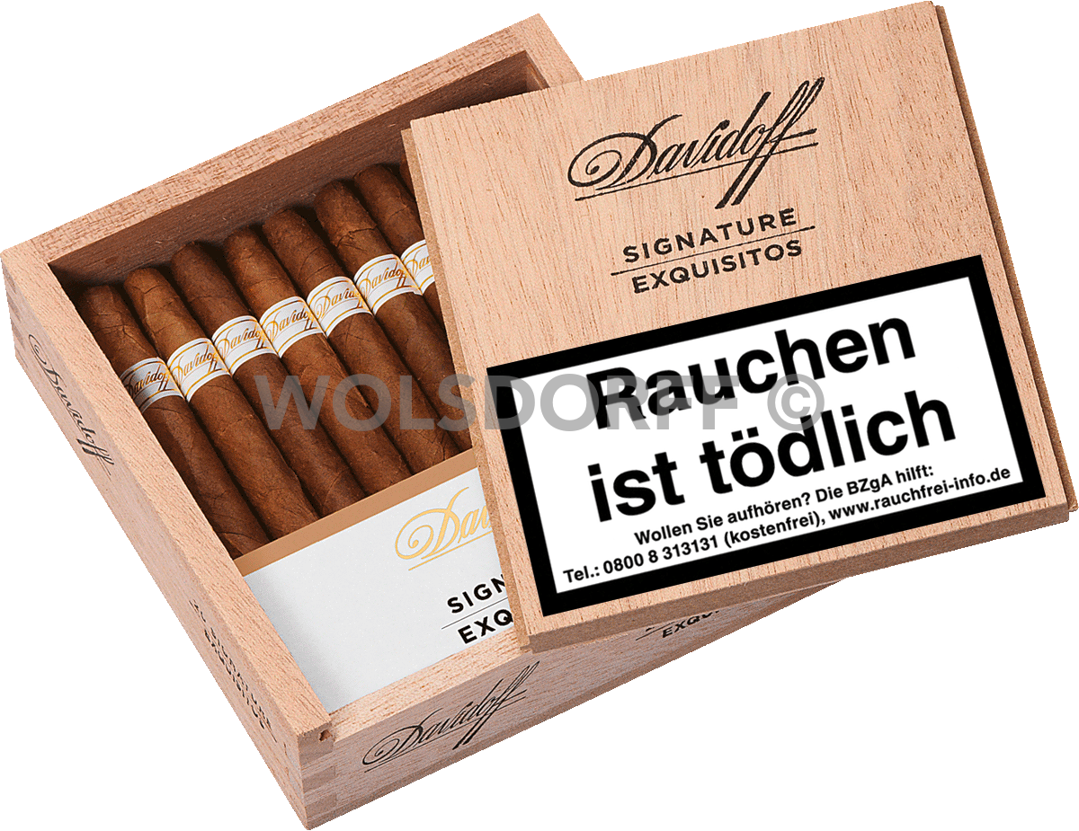 Davidoff Signature Exquisitos - Kiste vorne geöffnet