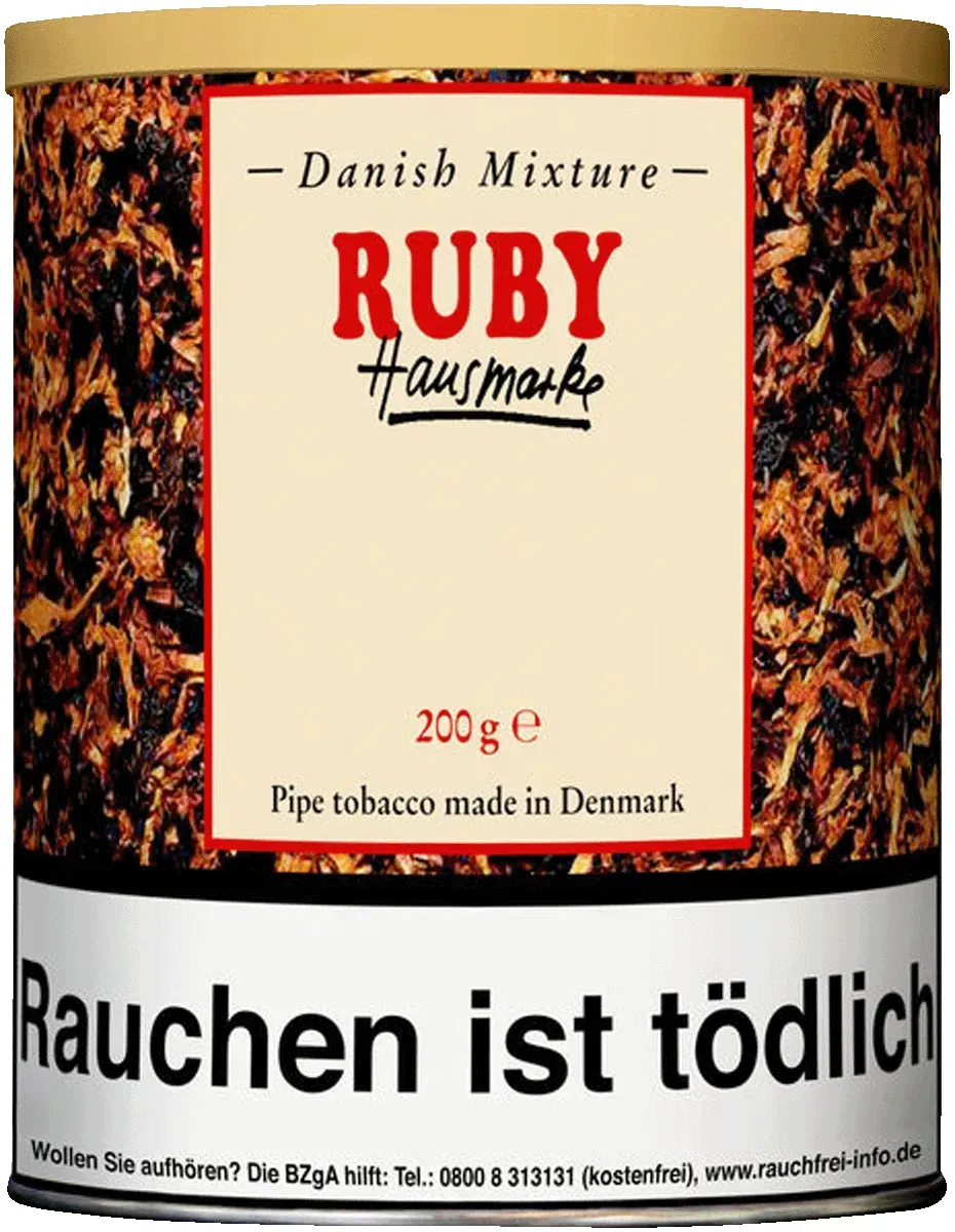 Danish Mixture Ruby Hausmarke Dose stehend von vorne