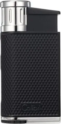 Colibri Feuerzeug Evo black/chrome stehend von vorne