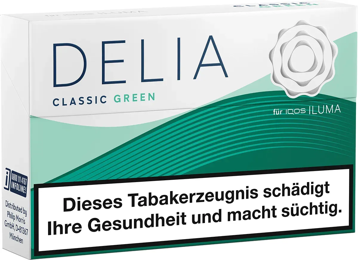 IQOS Delia Green Vorderseite von links