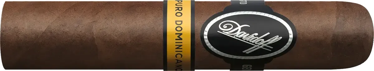 Davidoff Puro Dominicano Short Robusto Singlezigarre liegend von vorne