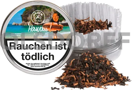 Vauen Hawaii No 10 geöffnete Dose mit Tabak