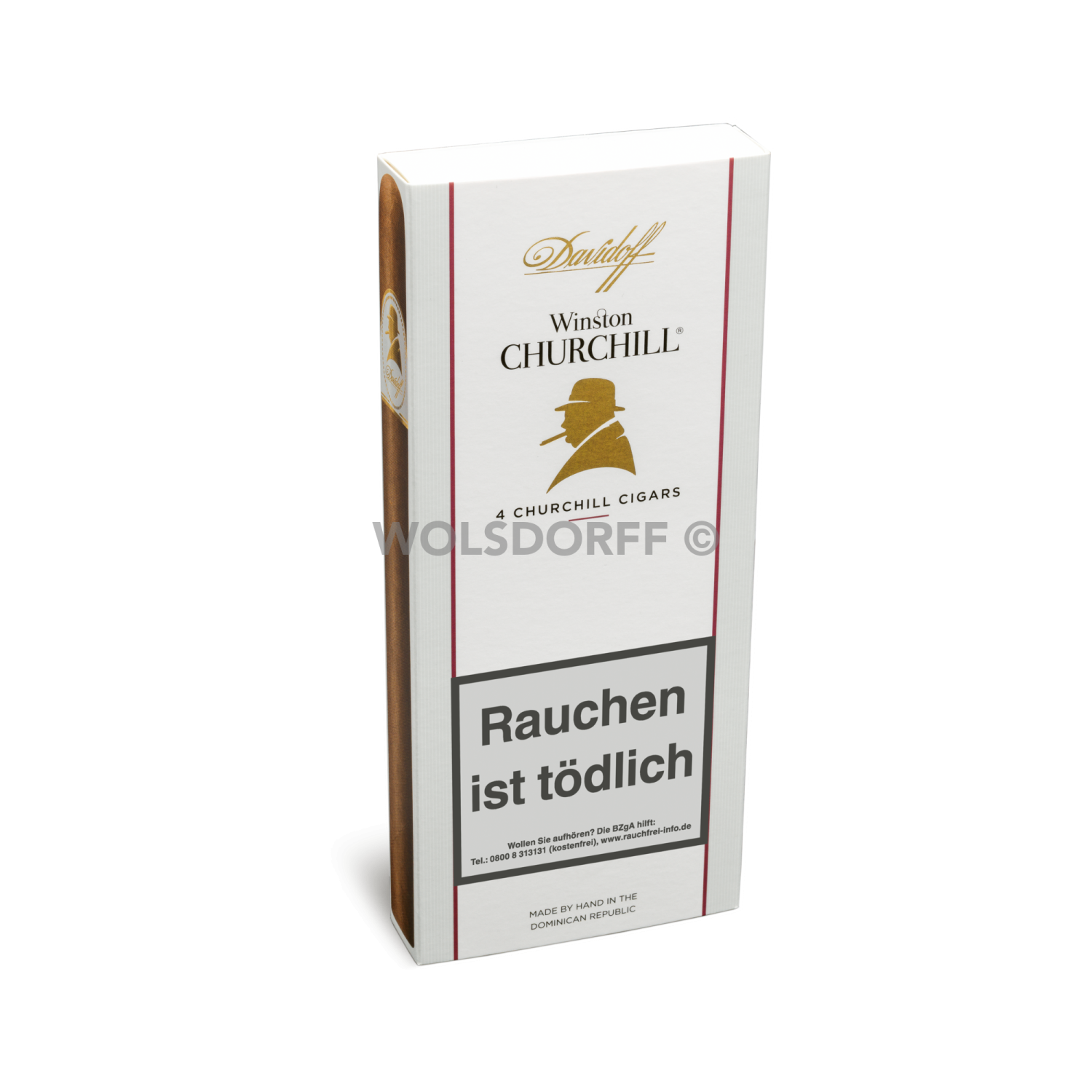 Davidoff Winston Churchill - Pappetui vorne geschlossen