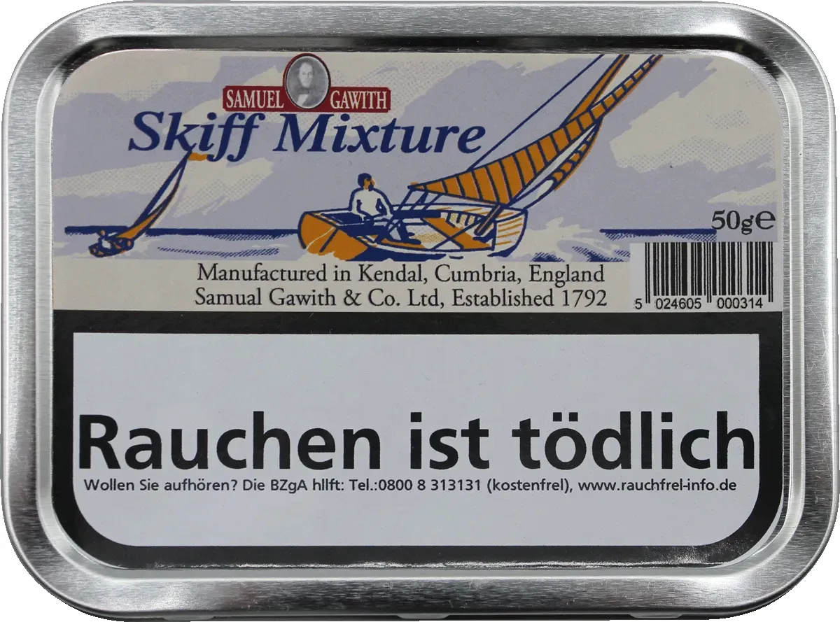 Samuel Gawith Skiff Mixture Deckel Dose von oben