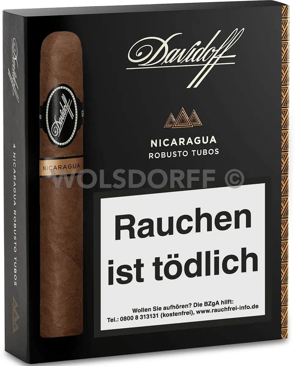 Davidoff Nicaragua Robusto Tubos Etui geschlossen