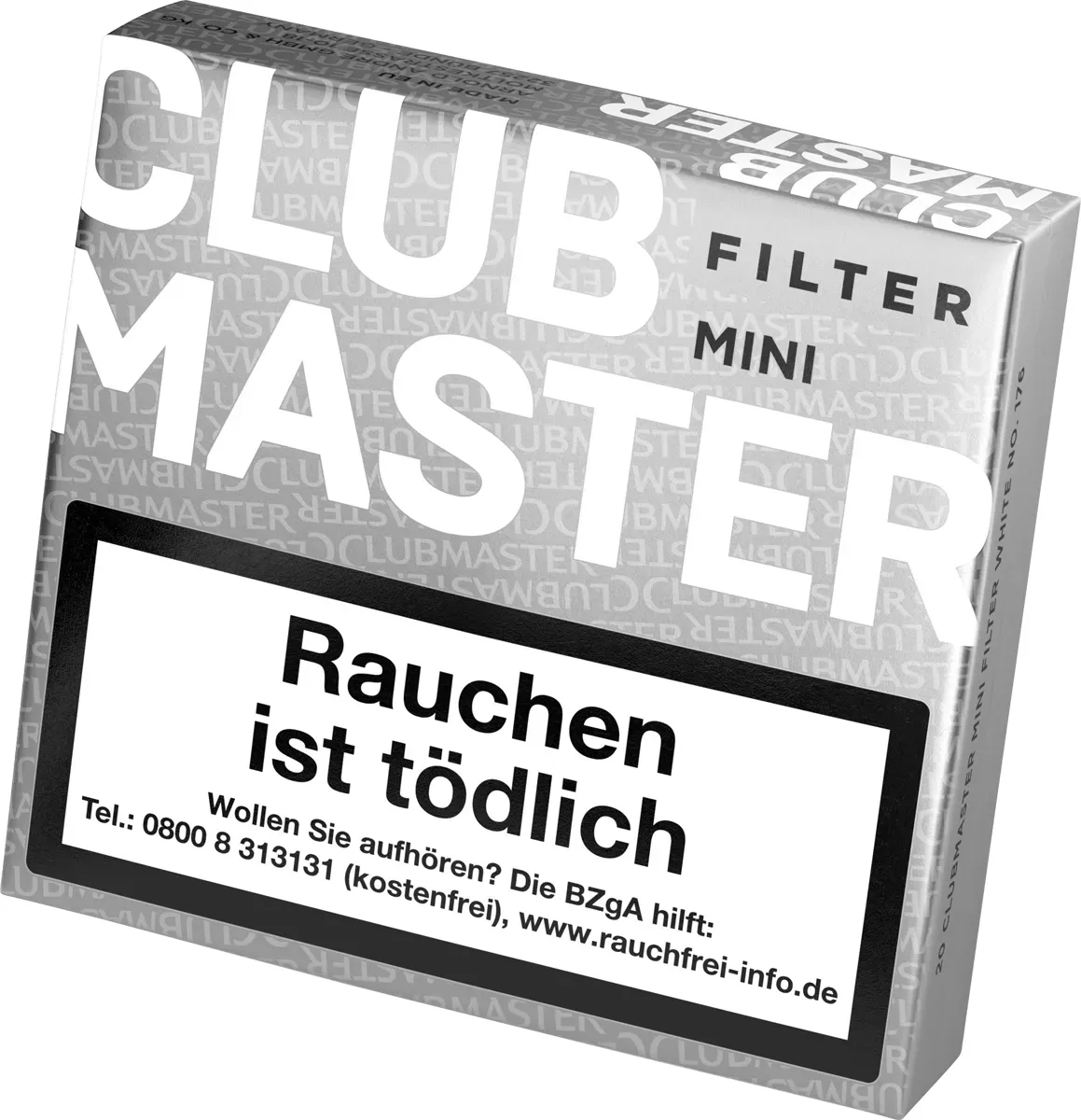 Clubmaster Mini FIlter White Schachtel geschlossen