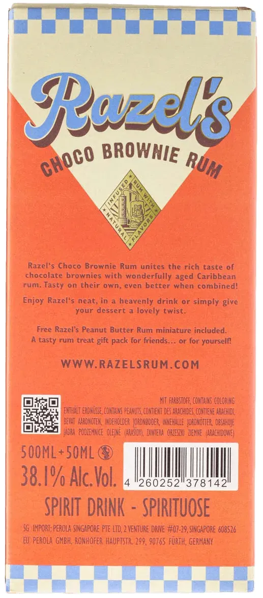 Razel Choco Brownie Umverpackung Rueckseite