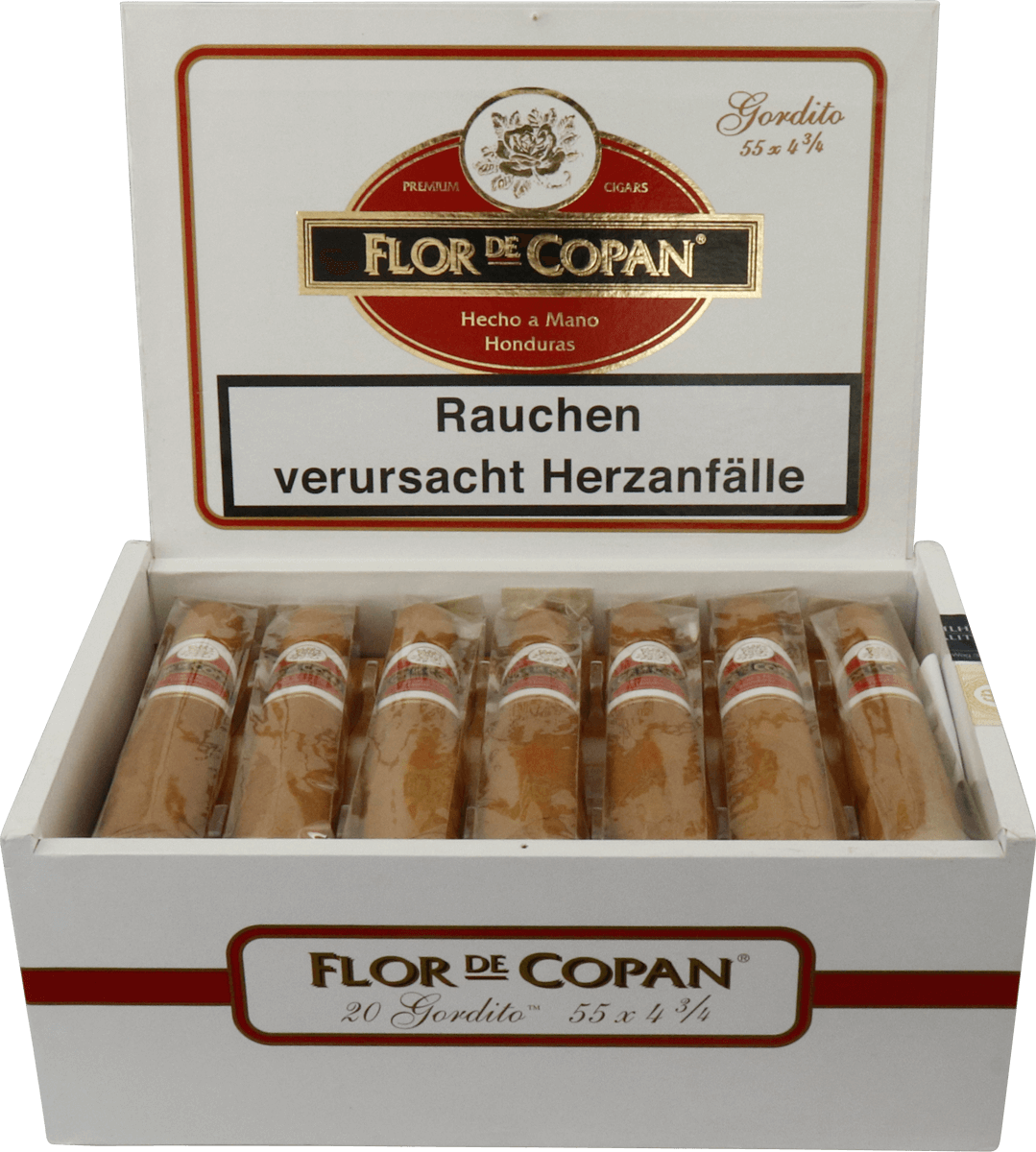 Flor de Copán Linea Clásica - Kiste vorne geöffnet