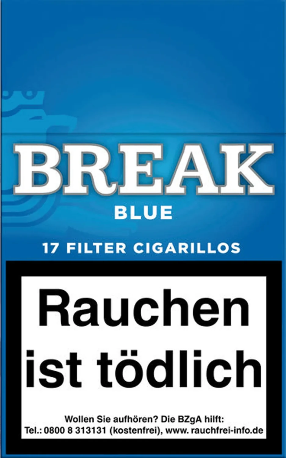 Break Blue Filter Cigarillos Vorderseite