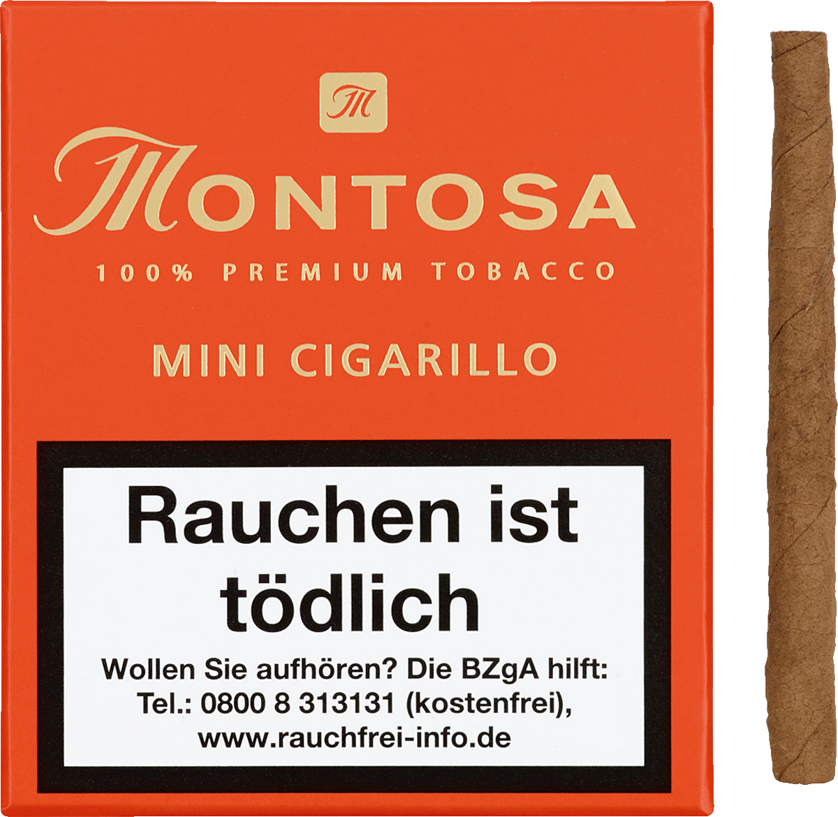 Montosa Mini Cigarillo - Karton vorne geschlossen