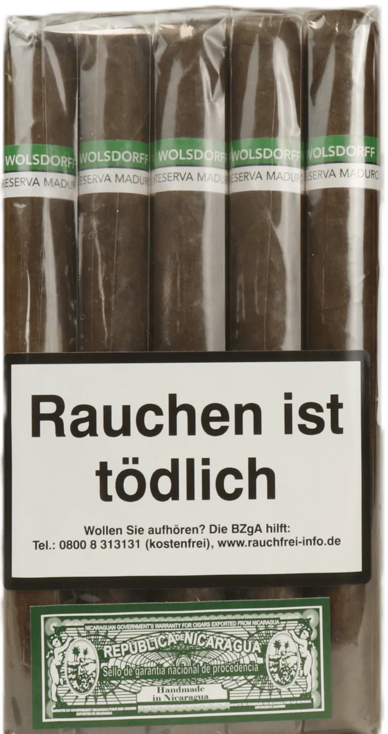 WOLSDORFF Reserva Nicaragua Maduro Churchill Bundle Frontal