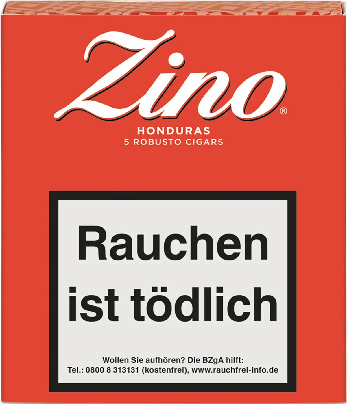 Zino Honduras Robusto 5 Stück Pappschachtel von vorne