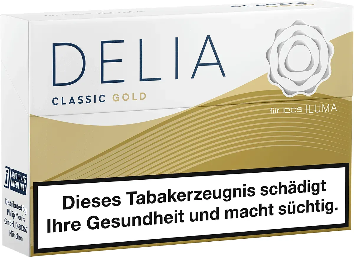 IQOS Delia Gold Vorderseite von links