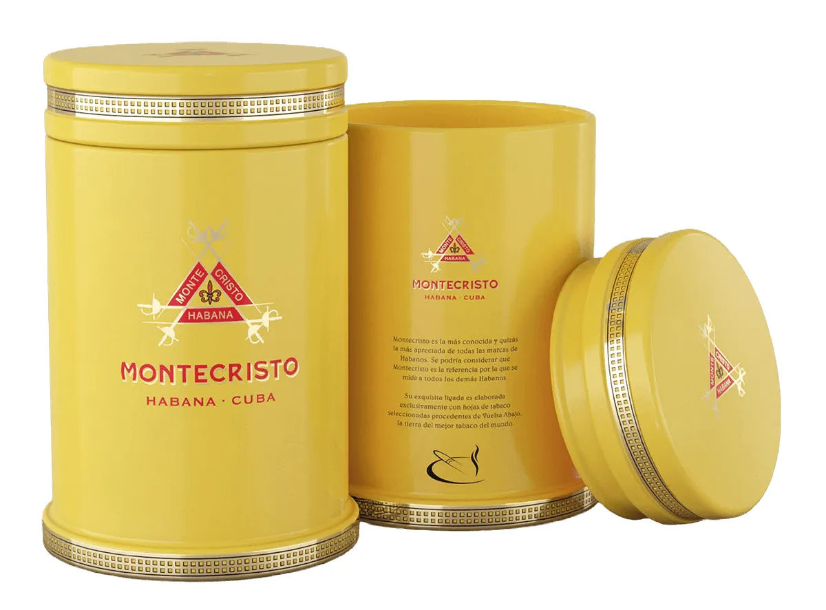 Montecristo Porzellanjar tasche und Dose gelb