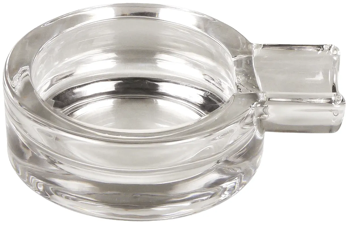 Zigarrenaschenbecher Glas transparent rund