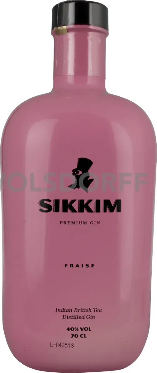 Sikkim Gin Fraise Flasche Vorderseite