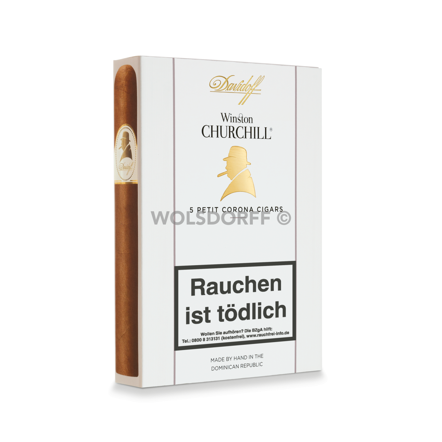 Davidoff Winston Churchill - Pappetui seitlich geschlossen