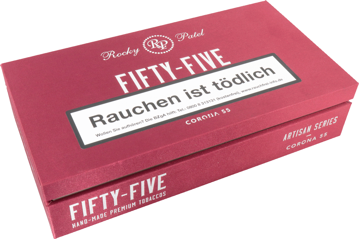 Rocky Patel Fifty-Five Corona - Kiste seitlich geschlossen