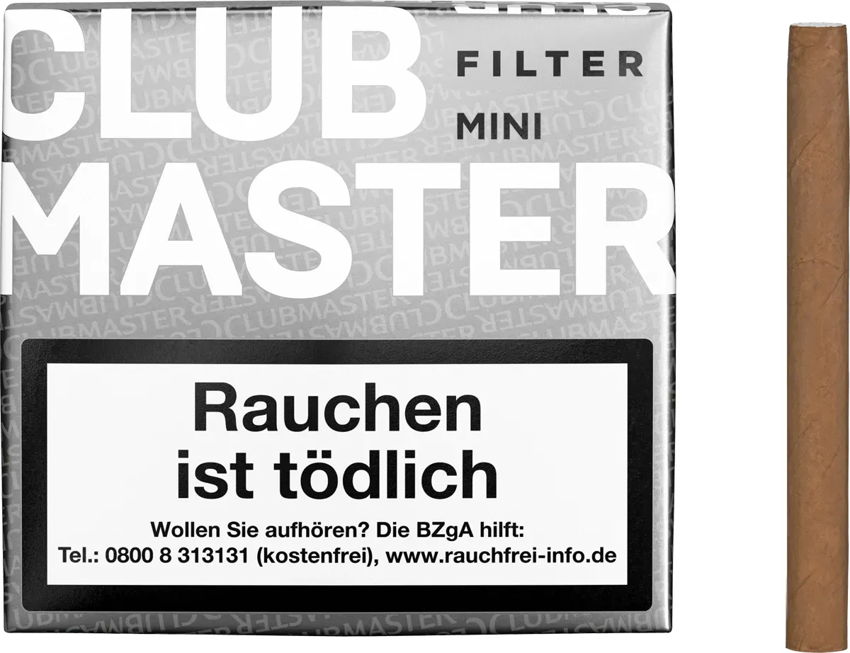 Clubmaster Mini FIlter White Schachtel mit Inhalt