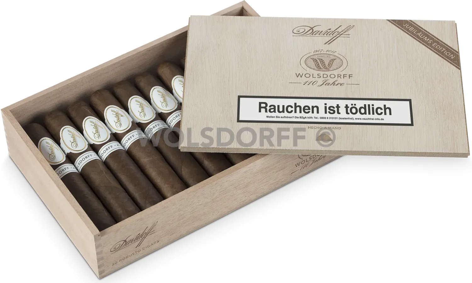 Davidoff 110 Jahre Wolsdorff Kiste offen