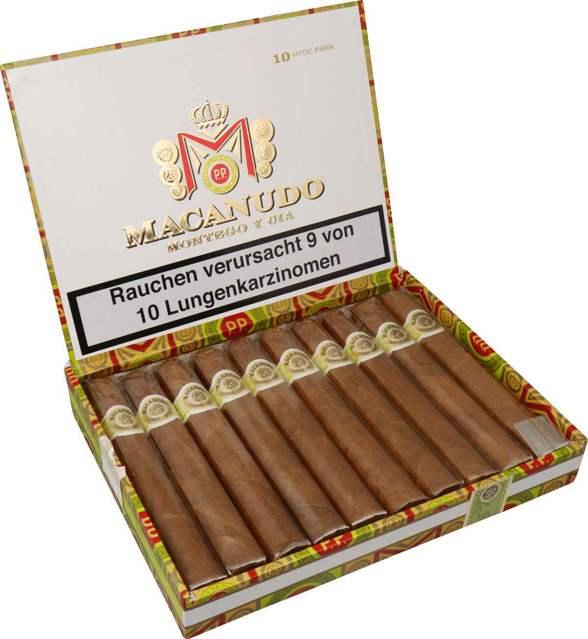 Macanudo Connecticut Hyde Park - Kiste seitlich geöffnet