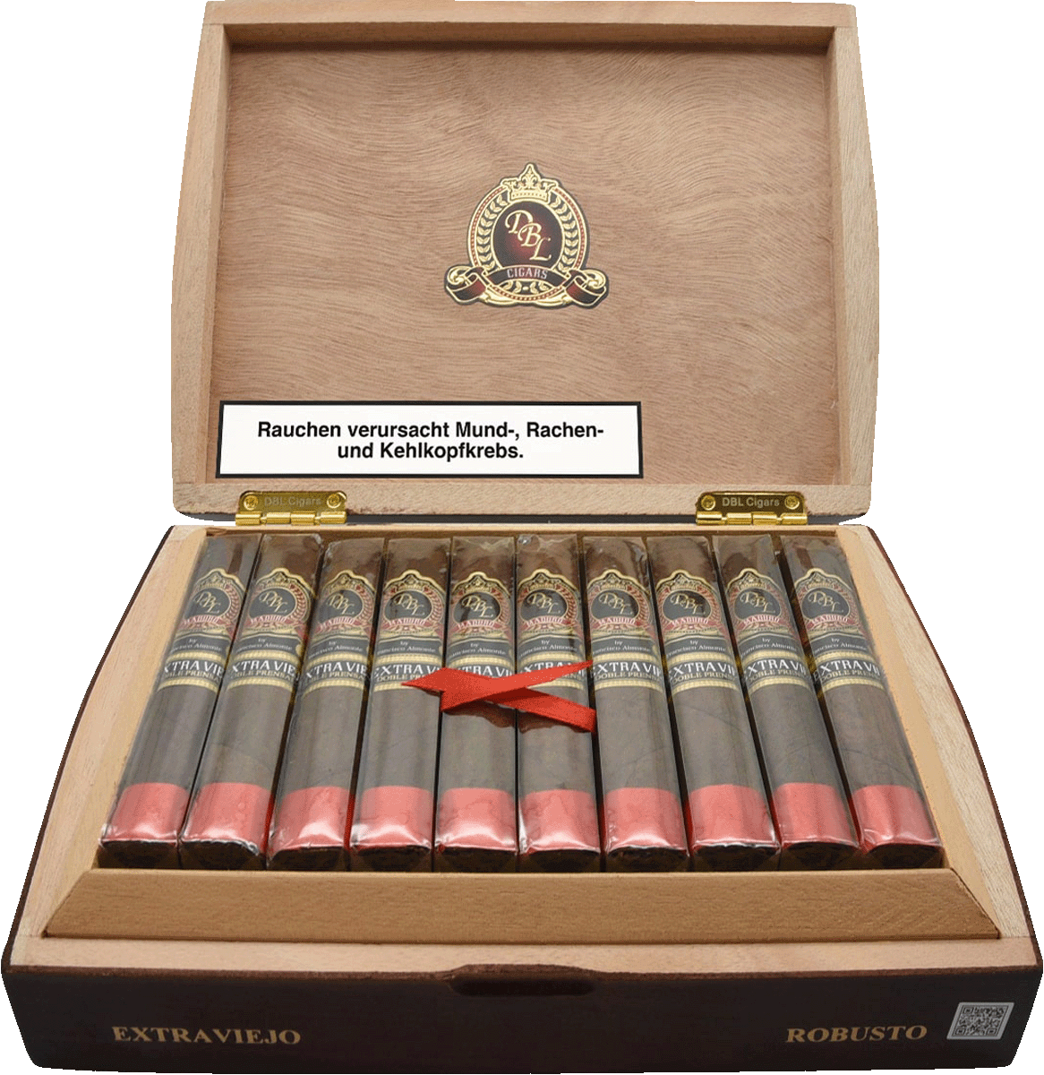 DBL Extra Viejo Robusto - Kiste vorne geöffnet