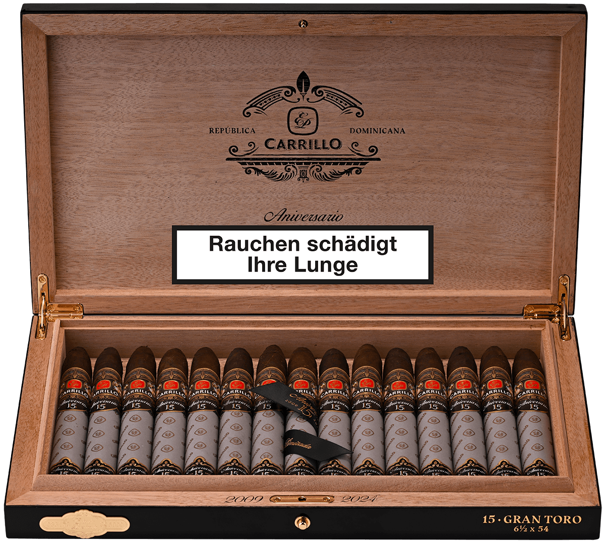 E.P. Carrillo 15th anniversary - Kiste vorne geöffnet
