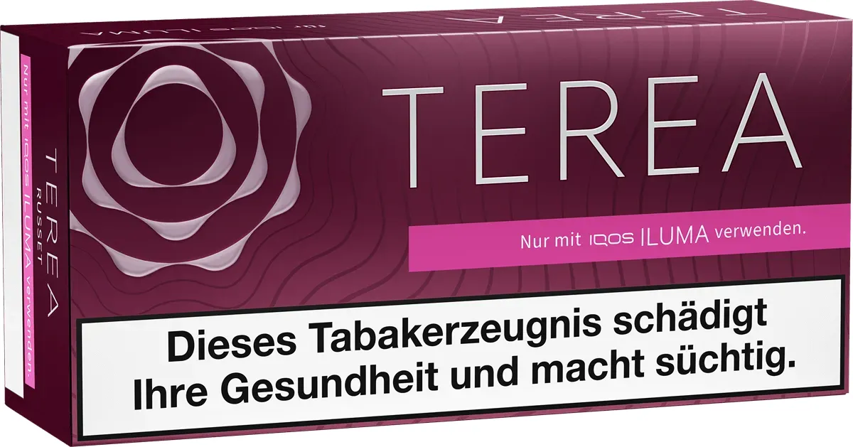 IQOS Terea Russet Gebinde Vorderseite von links