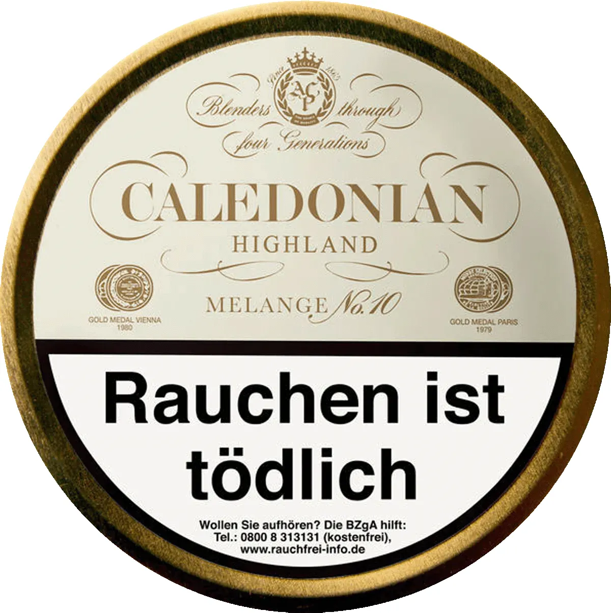 Caledonian Highland Deckel Dose von oben