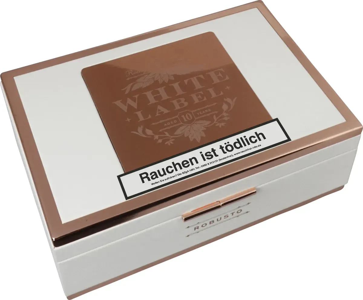 Rocky Patel White Label Robusto Kiste geschlossen seitlich