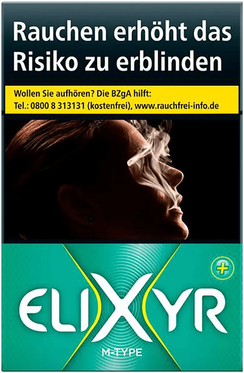 Elixyr Plus M-Type Cigarettes L Packung von vorne