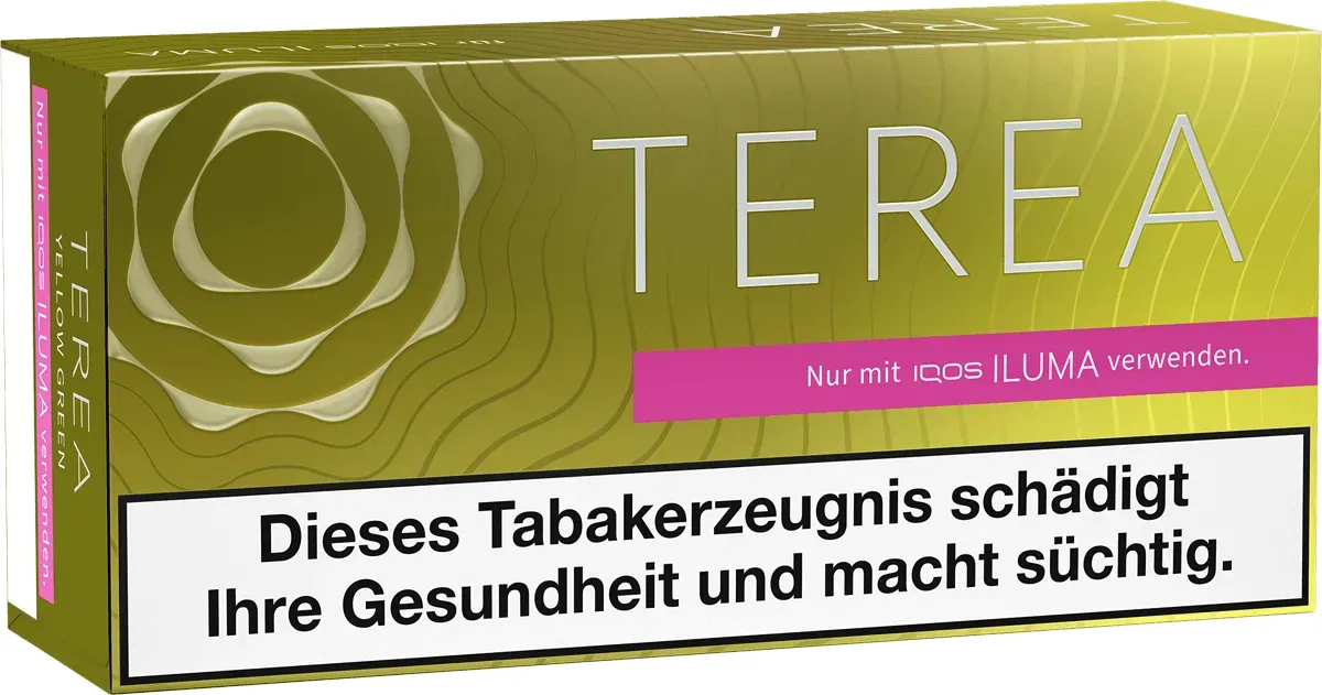 IQOS Terea Yellow Green Bundle Vorderseite von links