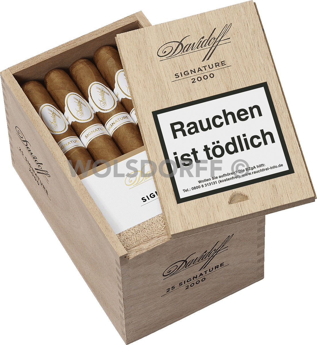 Davidoff Signature 2000 - Kiste seitlich geöffnet