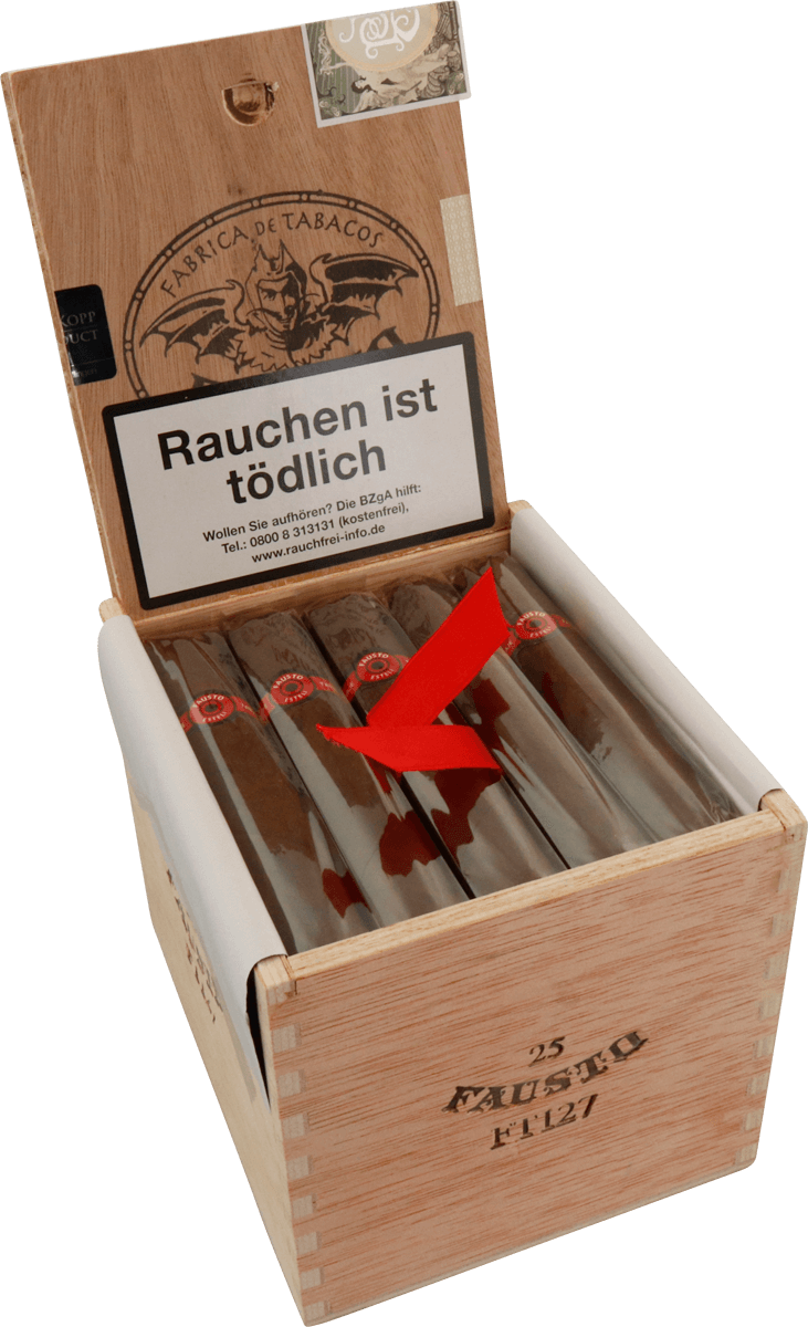 Tatuaje Fausto FT 127 Robusto - Kiste seitlich geöffnet