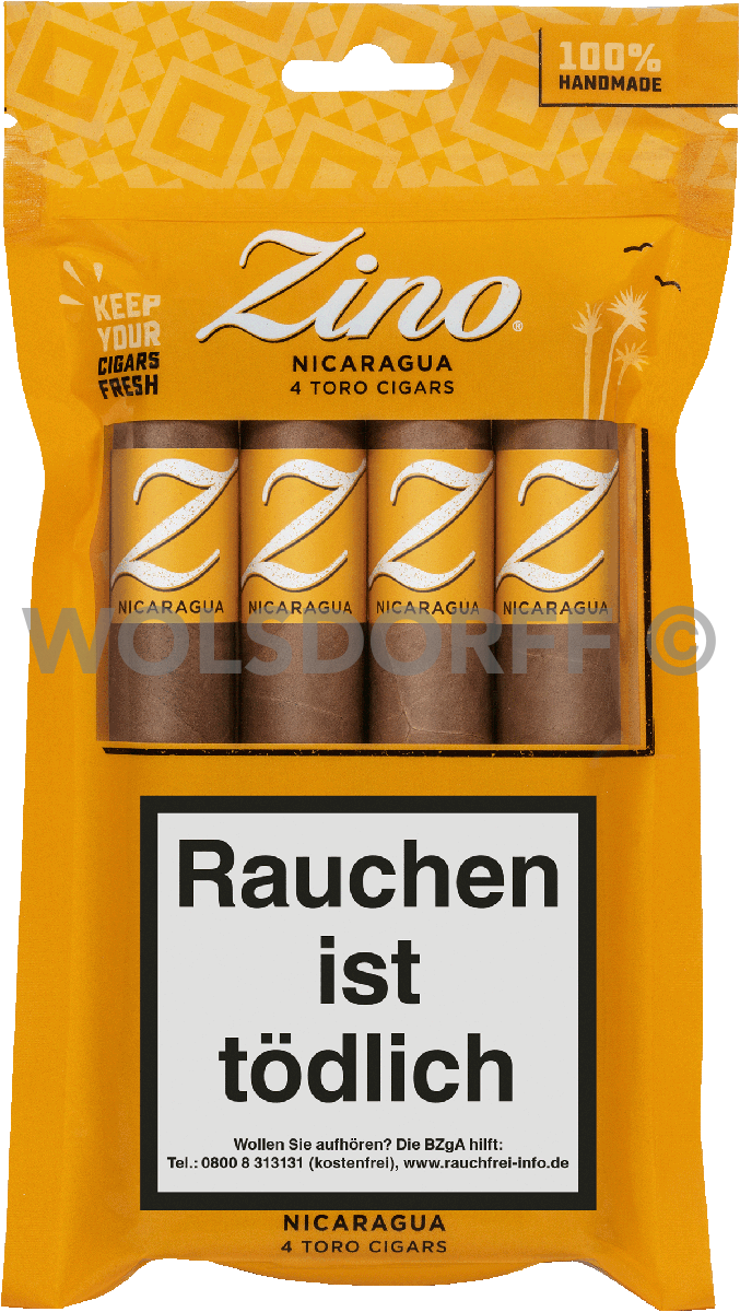 Zino Nicaragua Toro - Freshpack vorrne geschlossen