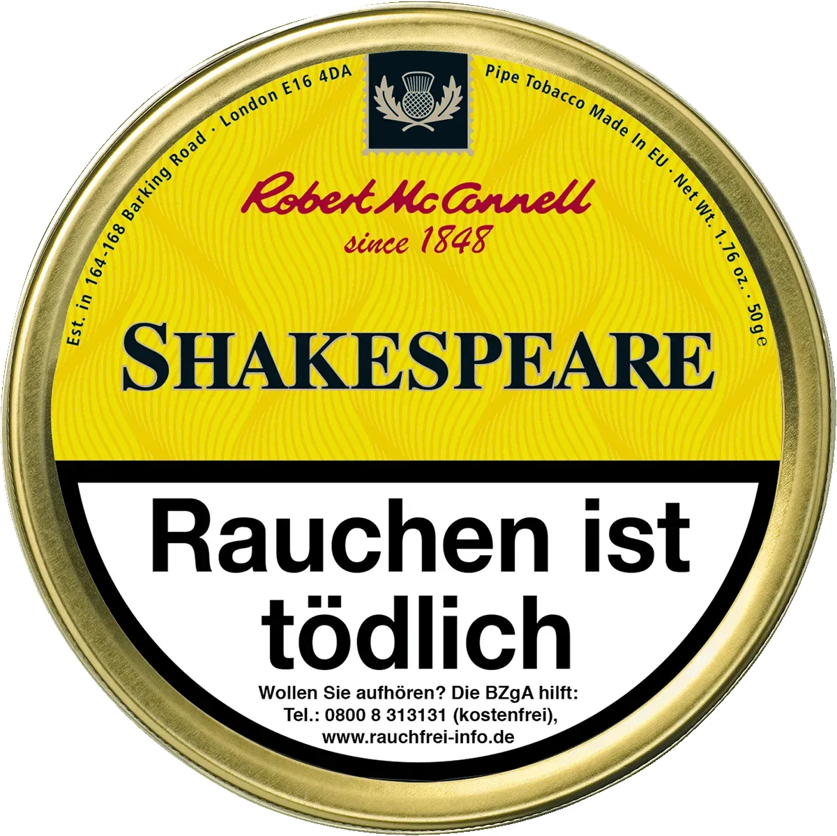 Robert McConnell Heritage Shakespeare Deckel Dose von oben
