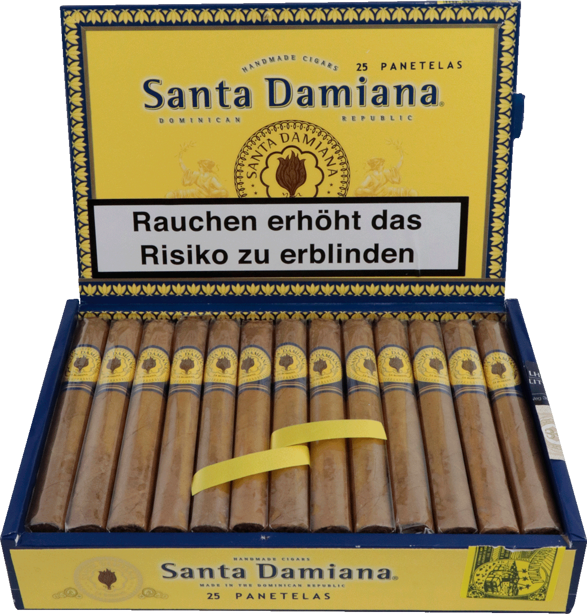 Santa Damiana Classic Panatela - Kiste vorne geöffnet
