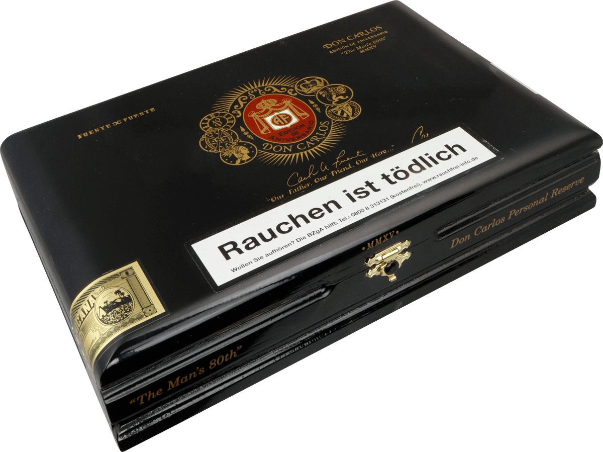Arturo Fuente Don Carlos The Man's 80th - Kiste seitlich geschlossen