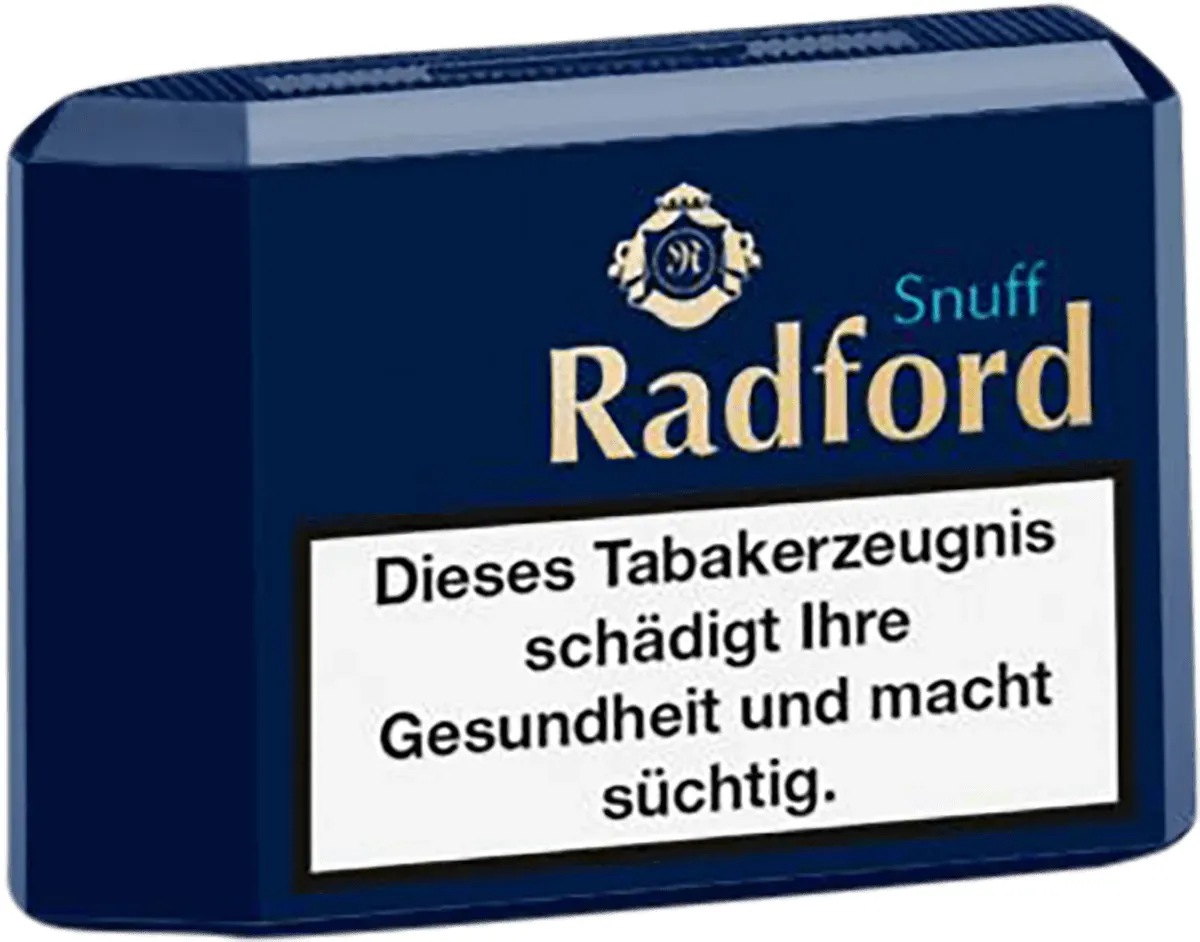 Radford's Premium Snuff Dose von schräg vorne