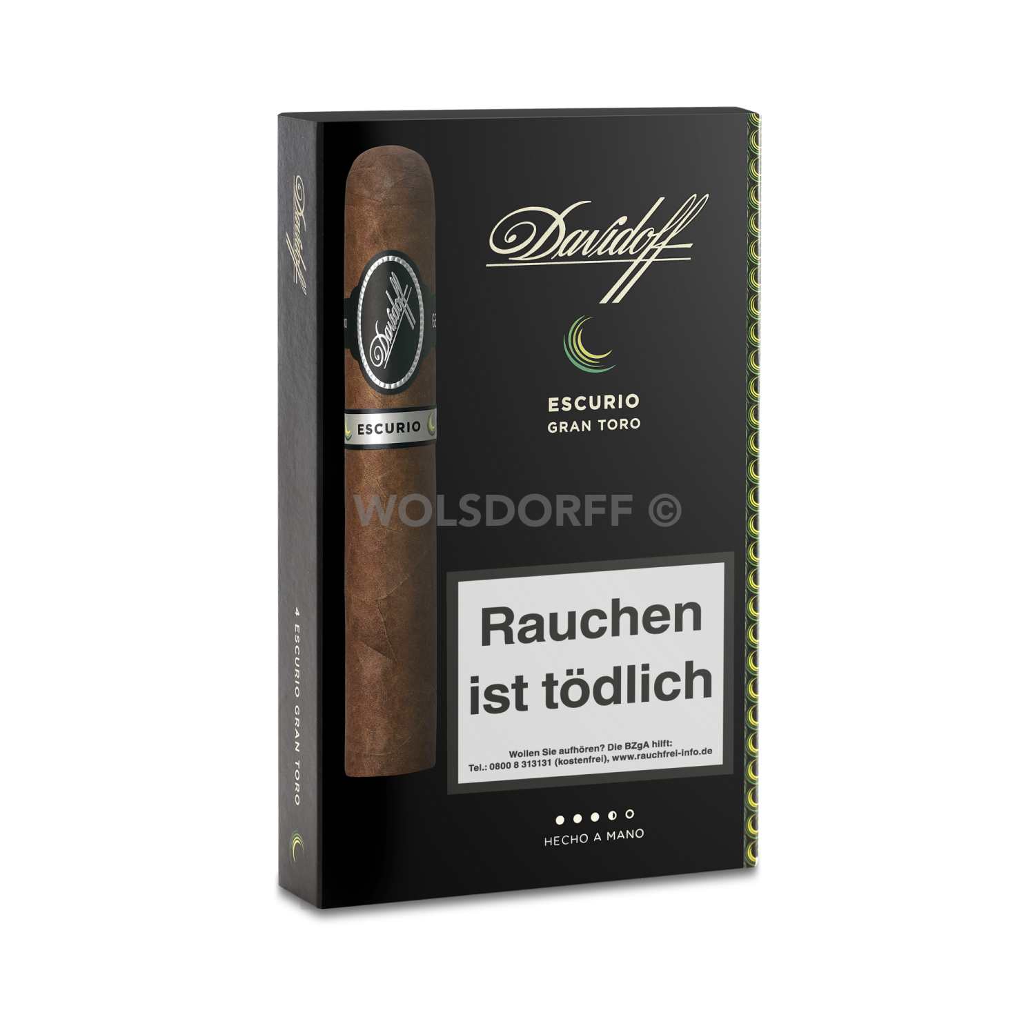 Davidoff Escurio Gran Toro - Pappetui vorne geschlossen